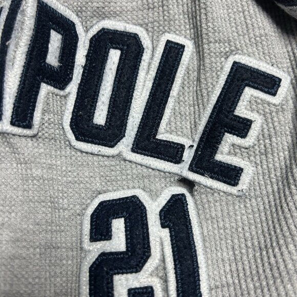 Vtg y2k long sleeve thermal shirt Southpole waffle knit skater distressed XL - Picture 9 of 11